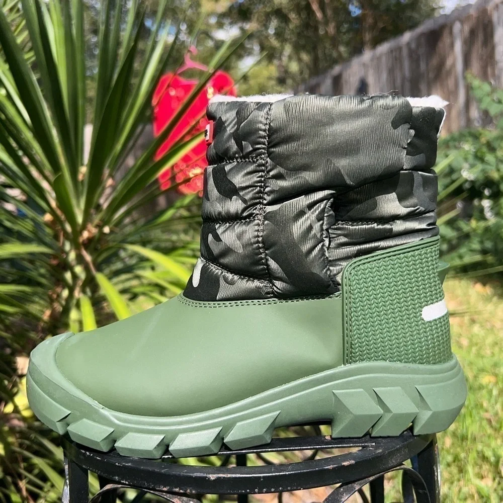 New ▶️ Hunter ◀️ Kids Intrepid Reflective Camo Snow Boot Boys 4 Girls 5